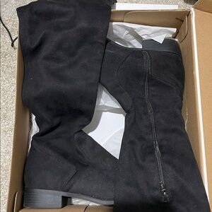 Like New Over the Knee Black Suede Boots - Women’s 8.5
